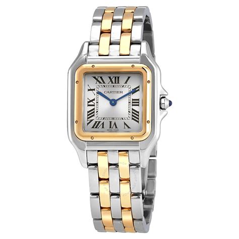 silver cartier panthere watch